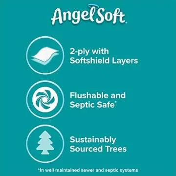 Angel Soft® Toilet Paper, 2-Ply Bath Tissue, 9 Rolls (pack of 4)