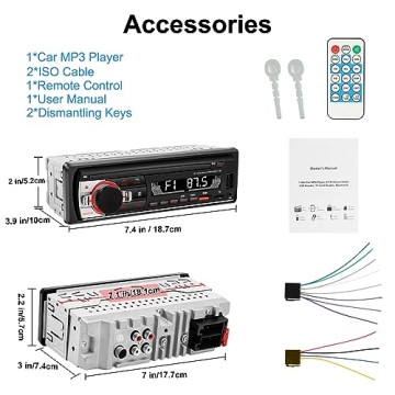 LSLYA Bluetooth Car Stereo Fast Charging App Control