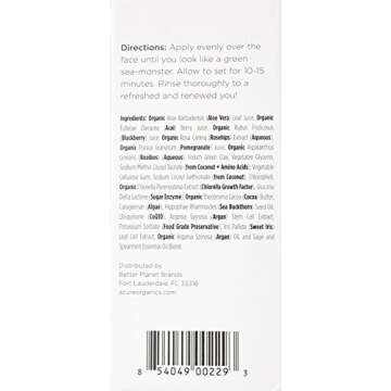ACURE Brightening Face Mask | 100% Vegan | For A Brighter Appearance | Argan Extract & Chlorella - Detoxes, Conditions & Moisturizes | All Skin Types | 1.7 Fl Oz (Pack of 1)