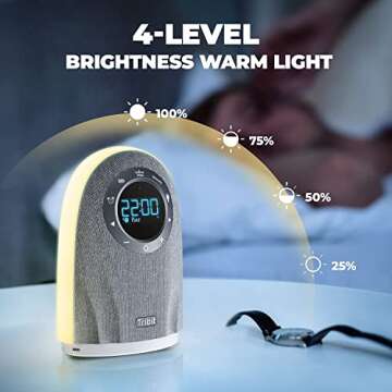 Tribit (Upgrade) Home Bluetooth Speaker, 25W Powerful & Premium Sound with LCD Time Display, RGB Lights Show, 2 USB Output Ports for Bedrooms, Living Rooms and Office - Adapter Powered