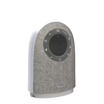 Tribit (Upgrade) Home Bluetooth Speaker, 25W Powerful & Premium Sound with LCD Time Display, RGB Lights Show, 2 USB Output Ports for Bedrooms, Living Rooms and Office - Adapter Powered