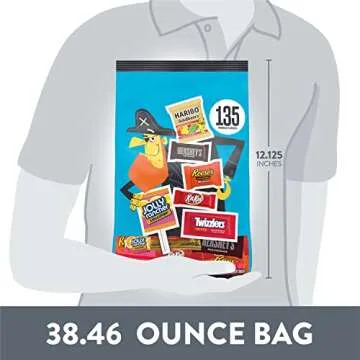 HERSHEY'S Miniatures Halloween Candy Variety Bag, 38.46 oz