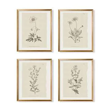 Vintage Botanical Floral Art - Boho Minimalist Decor