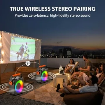 Portable Karaoke Machine with Dual Microphones