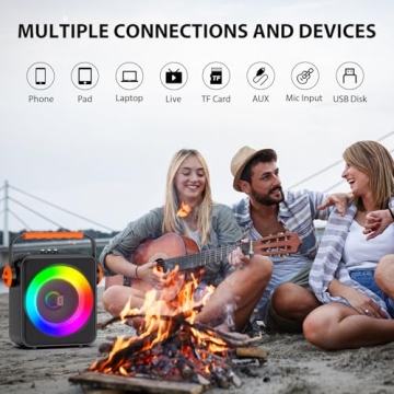 Portable Karaoke Machine with Dual Microphones