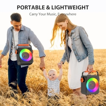 Portable Karaoke Machine with Dual Microphones