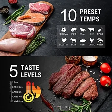 ThermoPro TP07 Wireless Meat Thermometer for Cooking, Digital Grill Thermometer with Temperature Probe, Smart LCD Screen BBQ Thermometer for Grilling, Oven Safe Food Smoker Thermometer for Kitchen