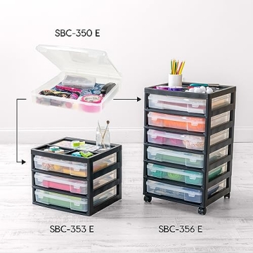 IRIS USA 12" x 12" Scrapbook Organizer, 6 Pack Portable