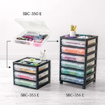 IRIS USA 12" x 12" Scrapbook Organizer, 6 Pack Portable
