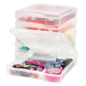IRIS USA 12" x 12" Scrapbook Organizer, 6 Pack Portable