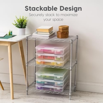 IRIS USA 12" x 12" Scrapbook Organizer, 6 Pack Portable