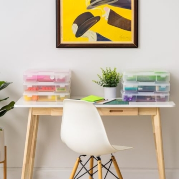 IRIS USA 12" x 12" Scrapbook Organizer, 6 Pack Portable