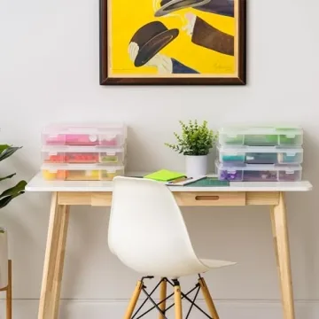 IRIS USA 12" x 12" Scrapbook Organizer, 6 Pack Portable