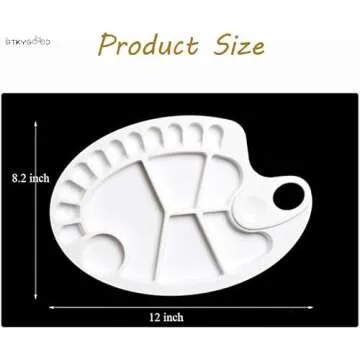 Non-Stick Paint Palette 2 PCS Artist Paint Mixing Tray Palette 11.8 x 8 inches Oval Shaped Easy Clean Art Palette 17 Wells (11.8 x 8 inch/2 PCS)