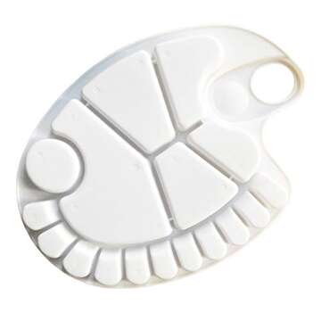 Non-Stick Paint Palette 2 PCS Artist Paint Mixing Tray Palette 11.8 x 8 inches Oval Shaped Easy Clean Art Palette 17 Wells (11.8 x 8 inch/2 PCS)