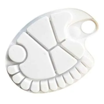 Non-Stick Paint Palette 2 PCS Artist Paint Mixing Tray Palette 11.8 x 8 inches Oval Shaped Easy Clean Art Palette 17 Wells (11.8 x 8 inch/2 PCS)