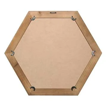 Stonebriar 24" Hexagon Rustic Wall Mirror for Home Decor