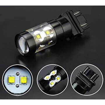 JDM ASTAR Super Bright Max 50W High Power 3056 3156 3057 3157 White LED Bulbs