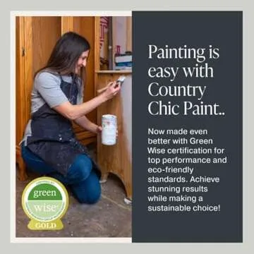 Country Chic All-in-One Chalk Paint for Furniture, Cabinets, Home Decor, Eco-Friendly, Matte Finish, Built-In Primer & Top Coat for Wood, Metal - Neverland (Olive Green) - Pint 16 oz (475 ml)