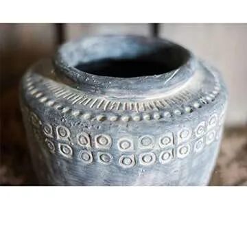 Vintage Ceramic Decorative Vase, Outdoor Garden Patio Plant Planting Pots Craft Jar Decorative Ornaments Flower Vase(Size:24 * 26CM)