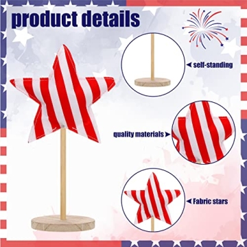 Independence Day Fabric Stars for Patriotic Decor