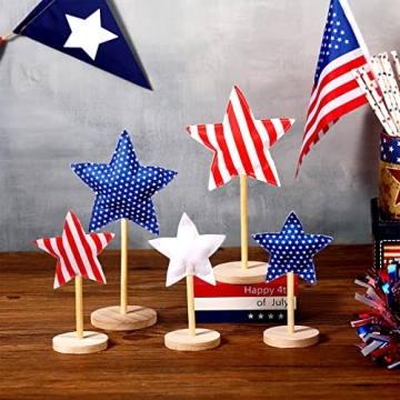 Independence Day Fabric Stars for Patriotic Decor