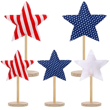 Independence Day Fabric Stars for Patriotic Decor