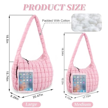 Stylish Quilted Puffer Tote Bag for Fashionable Women