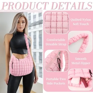 Stylish Quilted Puffer Tote Bag for Fashionable Women