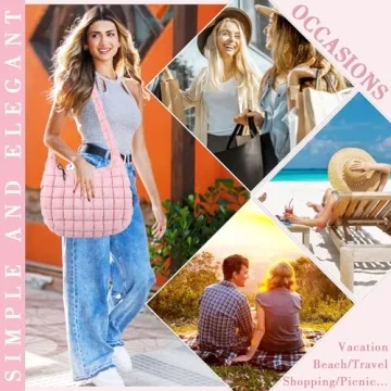 Stylish Quilted Puffer Tote Bag for Fashionable Women