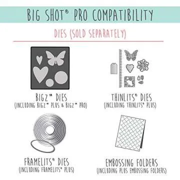 Sizzix 660550 Industrial Strength Die Cutting & Embossing Machine for Arts & Crafts, Scrapbooking & Cardmaking, 13” Opening, Big Shot Pro with Extended Accessories