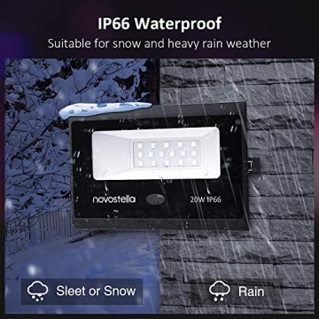 Novostella RGB LED Flood Lights - 20 Colors, Waterproof, Versatile