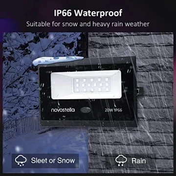 Novostella RGB LED Flood Lights - 20 Colors, Waterproof, Versatile