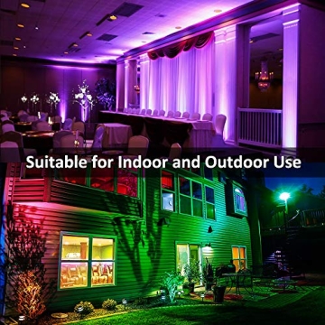Novostella RGB LED Flood Lights - 20 Colors, Waterproof, Versatile