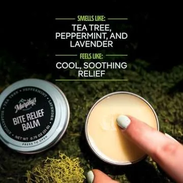 Murphy’s Naturals Insect Bite Relief Balm (0.75oz) | Immediate, Soothing Relief from Bug Bites | Proven, Plant-Based Ingredients Like Tea Tree, Chamomile, and Lavender | Travel Sized | Made in USA
