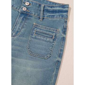 Buy Sidefeel Women's High Waisted Wide Leg Jeans