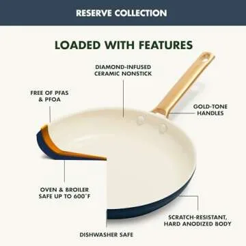 GreenPan Reserve 10 Piece Nonstick Cookware Set - Safe & Elegant