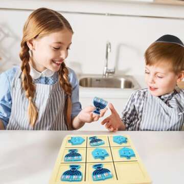 Rite Lite Hanukkah Tic Tac Toe Game - A Fun Family Board Game for Holiday Celebrations
