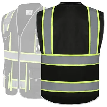 JKSafety Hi-Vis Safety Vest | 10 Pockets & Cushioned Collar