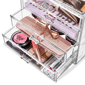 Sorbus Makeup Organizer with 4 Drawers - Elegant Storage Solution