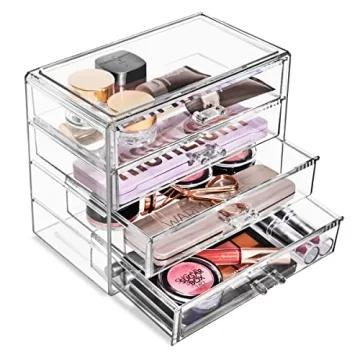 Sorbus Makeup Organizer with 4 Drawers - Elegant Storage Solution
