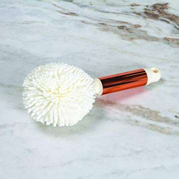 Evriholder Copper Lane, Elegant Farmhouse Style Glass Wine Cleaning Brush