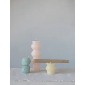 Elegant Unscented Pleated Taper Candles Set of 12