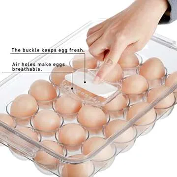 Hacaroa Stackable Egg Holder - Keep Eggs Fresh & Organized
