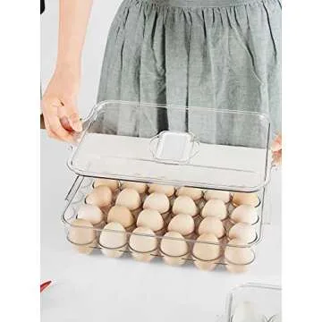 Hacaroa Stackable Egg Holder - Keep Eggs Fresh & Organized
