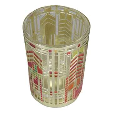 Ebros Gift Frank Lloyd Wright FLW Architecture Reproduction Dana Thomas House Autumn Sumac Brass Votive Candle Holder Tea Light Decor Modern Aesthetic Geometry Candleholder Accent Decorative