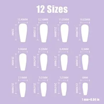 BABALAL Coffin Press on Nails Long Fake Nails Glossy Glue Nails Brown Fall Acrylic Nails Ballerina Manicure Stick on False Nails for Women and Girls