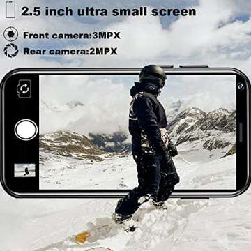 Hipipooo Super Small Mini Smartphone 3G Dual SIM Student Mobile Phone 2GB RAM 16GB ROM Android 8.1 Unlocked Kids Phone Pocket Child Cellphone (Black)