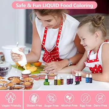 ValueTalks 12 Color Food Coloring Set for Baking & Crafts