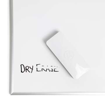 U Brands Magnetic Dry Erase Board Felt Eraser, 2"x5"x1", White, Lightweight Modern Design